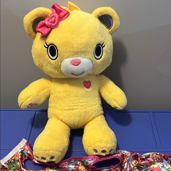 Build a Bear Kabu Bearnice Kawaii Plush Stuffed Animal Teddy Bear Yellow - Picture 4 of 6